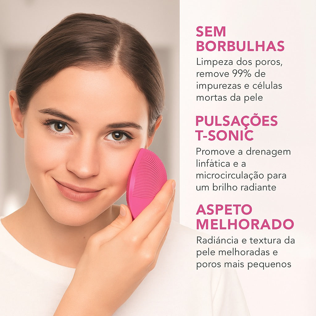 ESCOVA FACIAL ELÉTRICA DE SILICONE