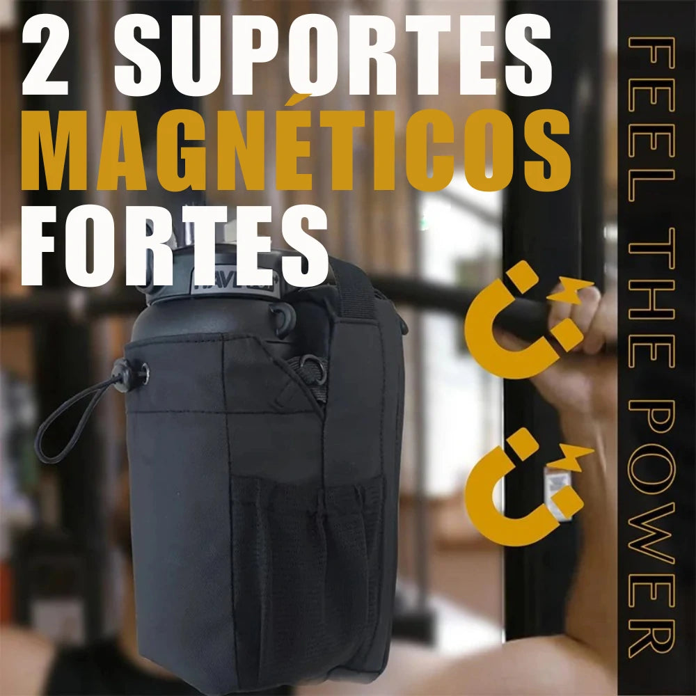 Bolsa de academia com 2 suportes magnéticos fortes