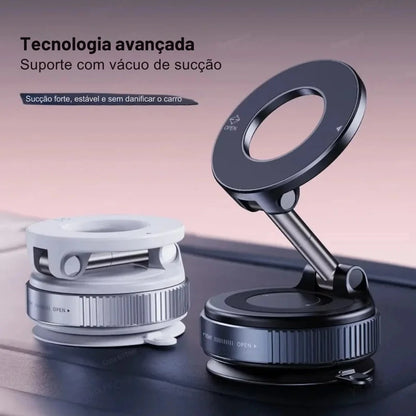 Suporte magnético com tecnologia de sucção a vácuo